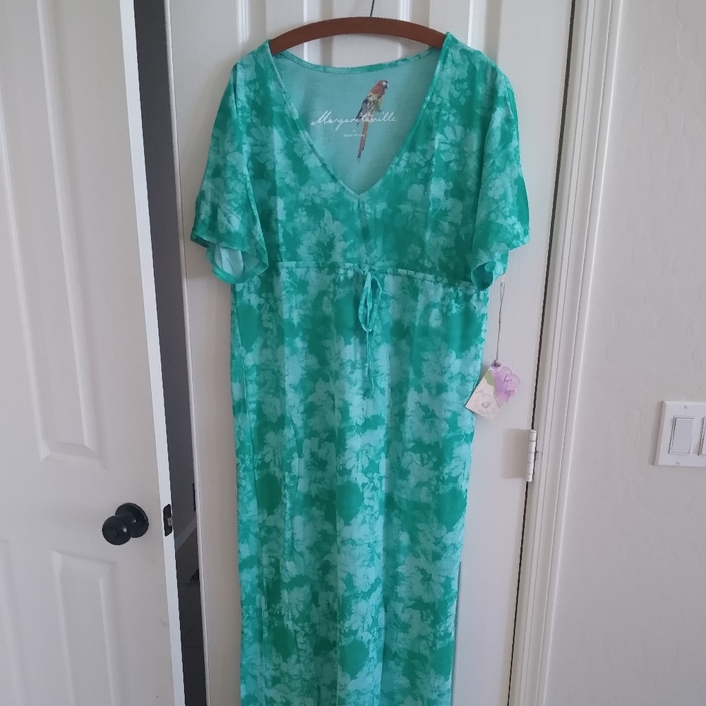 Margaritaville mint maxi cover up dress